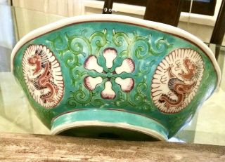 Vintage Wony Ltd Japan Serving Bowl with Dragon Design Hand Painted 2