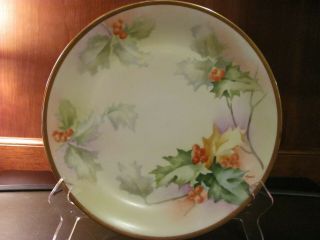 Vintage 12 " Limoges Hand Painted,  Artist Signed Charger,  Over 100 Years Old