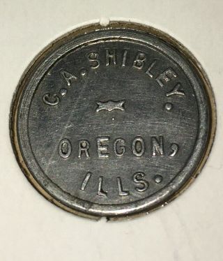 C A Shibley Oregon Illinois Il Good For Trade Usa Store Token 2 1/2 Cents