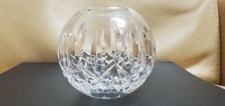 Waterford Crystal Lismore Rose Bowl Vase 4 " Diam.