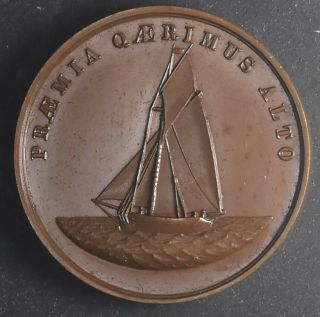 Bembridge Sailing Club Copper Sailing Medal,  1890,  27 Grams 50mm,  Isle Of Wight