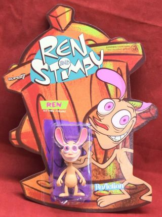 Unpunched Super7 Reaction Ren From Ren And Stimpy Action Figure