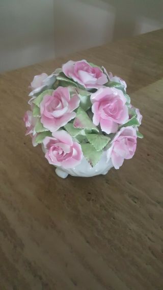 Royale Stratford Made In England Vintage Fine Bone China 12 Roses Bouguet 5 " X5 "