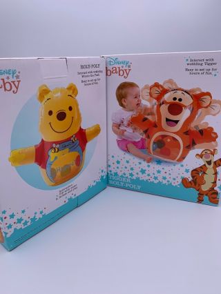 Set Of 2 Winnie The Pooh & Tigger Roly - Poly - Disney Baby.  Wobbling Toys