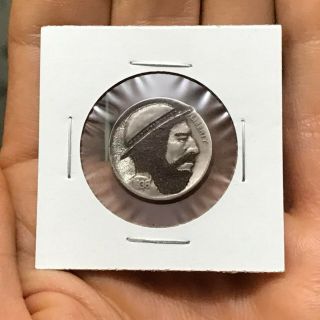 1936 D Hobo Nickel Buffalo Nickel " Full Bearded Man " With Hat Carved Coin