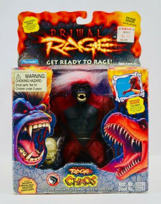 Primal Rage Chaos Playmates Mighty Techno - Witch Doctor Nib Nos Toy