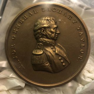 Major General Zachary Taylor U.  S.  Bronze 2.  5 " Medal (12th U.  S.  President)