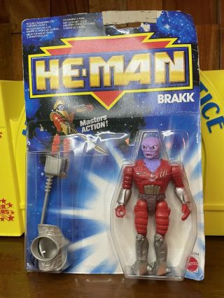 Vintage 1988 Mattel Adventures Of He - Man Evil Mutant Brakk On Card Moc Motu