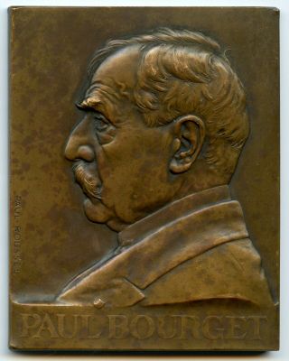 France Paul Bourget Writer & Critic French Bronze Medal By Roussel