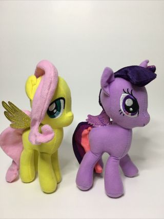 Toy Factory My Little Pony Twilight Sparkle Fluttershy Plush Sparkly Wings 9”