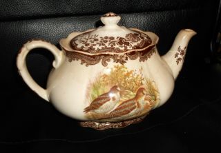 Vintage Royal Worcester Palissy Pottery Game Series Teapot