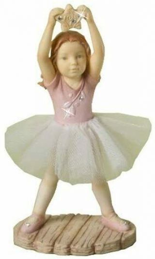 Enesco Foundations Ballerina Holding A Star Figurine 5 - Inch
