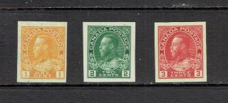 Canada - 1924 King George V Admiral Imperforate Issue - Scott 136 To 138 - Mh