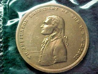 Presidential 1 5/16 " Bronze Medal - Thomas Jefferson Us