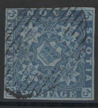 Canada Nova Scotia Queen Victoria 3d Deep Blue Stamp (sg2) Dated 1851