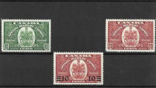Canada – 1938 - 39 – S.  G.  S9 - S11 – Special Delivery – Mnh - Fine