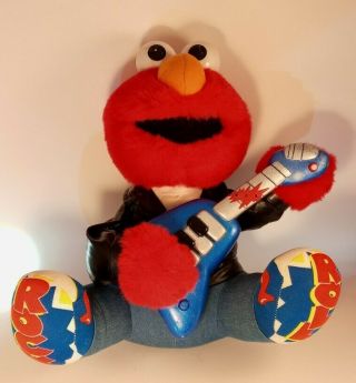Rock N Roll Elmo W/ Guitar Plays Music Sings And Shakes - Vintage 1998 (y3)
