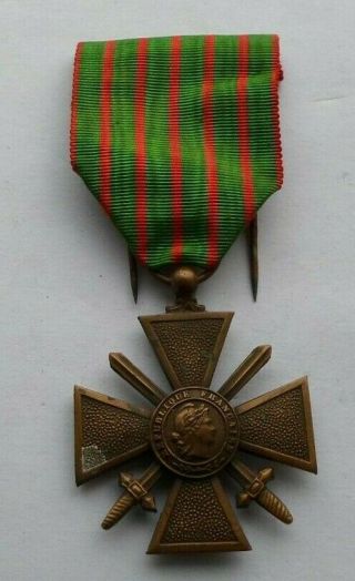 France / Wwi 1914 1918 War Cross Medal / French Ww1 Decoration