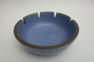 Vtg Edith Heath California Blue Ceramic Pottery Ashtray Bowl