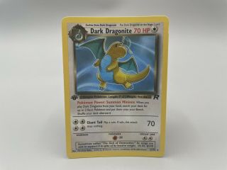 Dark Dragonite Non Holo 1st Edition Rocket Pokemon Card 22/82