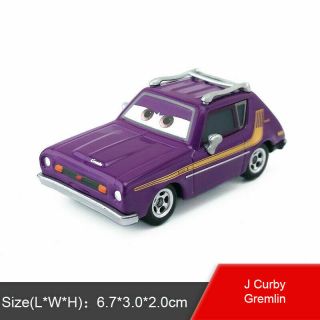 Disney Pixar Cars J.  Curby Gremlin 1:55 Metal Diecast Movie Toys Car Loose