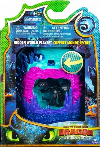Dreamworks Dragons Hidden World Playset,  Dragon Lair With Collectible Toothless