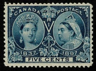 Canada Stamp Scott 54 5c Diamond Jubilee Issue Very Lh Og Well Centered