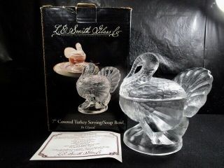 Turkey On Nest - L E Smith Glass Co.  -