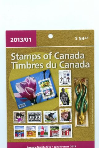 January To March 2013 Quarterly Issue Canada Stamps Cat $110