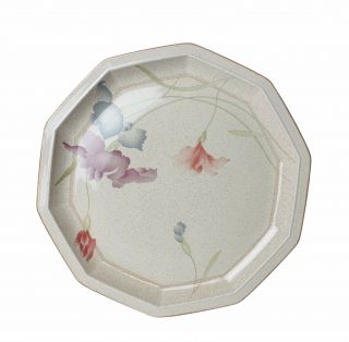 Mikasa Craft Platter Magic Moods Octagon Dish Plate Dq201 Beige Floral 12 "