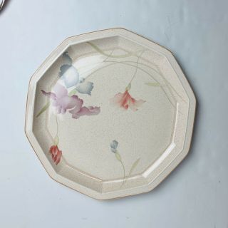 Mikasa Craft Platter Magic Moods Octagon Dish Plate DQ201 Beige Floral 12 