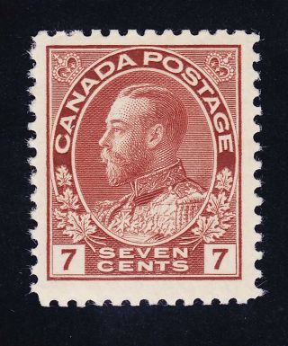 Canada 114 Mnh 1922 7c Red Brown Kg V Issue Very Fine