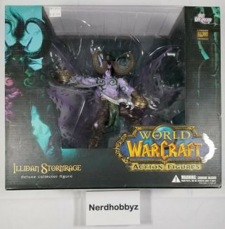 Dc Unlimited World Of Warcraft Illidan Stormrage Deluxe Figure In Hand