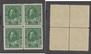 Mnh Canada 2 Cent Kgv Admiral Block Of 4 - 107 (lot 23388)