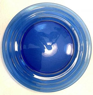 Vintage Hazel Atlas Moderntone Cobalt Blue 10 - 1/2” Sandwich Plate