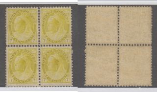 Canada 7 Cent Queen Victoria Numeral Block Of 4 81 (lot 23259)