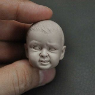 Blank 1/6 Scale A Round Face Bad Boy Head Sculpt Unpainted Fit 12 " Figure