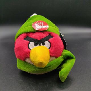 Angry Birds Red Plush Limited Edition Winter 6” Seasons Green Scarf NO SOUND 2