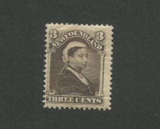 1896 Newfoundland Queen Victoria 3 Cents Postage Stamp 52