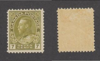 Canada 7c Sage Green Kgv Admiral Stamp 113c (lot 22693)