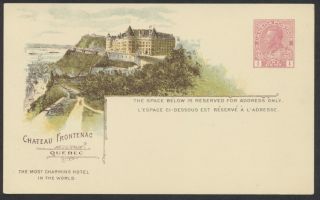 Canada Cpr View Card,  Cpr 38g 1c Admiral,  Chateau Frontenac,  Blank Back