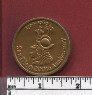 Medal: 1769 - 1969 San Diego 200th Anniversary - Lifetime Lucky Coin