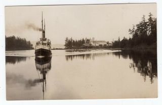Canada Bc British Columbia - Prince Rupert - Ship At Passage - Rppc Postcard