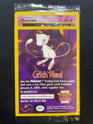 " Catch Mew " Pokemon Mewtwo Card Black Star Promo Set 4 Movie Wb Stamped