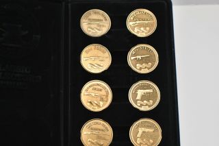 Nra Classic Collector’s Series Military Firearms Complete 8 Coin Medallion Set