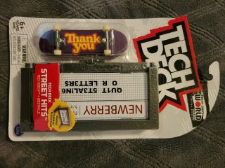 Tech Deck Street Hits Signage Obstacle,  Thank You Fingerboard Skateboard World