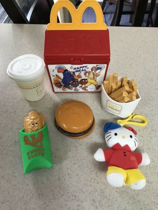 Fisher Price Fun With Food Mcdonald’s Happy Meal Complete W/ Hello Kitty Toy
