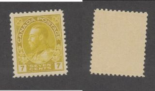 Canada 7c Olive Bistre Kgv Admiral Stamp 113a (lot 22688)