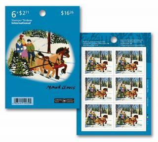 Canada 2020 Maud Lewis,  International Booklet Of 6 X $2.  71 Family And Sled Mnh