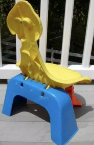 Vintage 1979 Knickerbocker Sesame Street BIG BIRD Plastic Toddler Chair 3